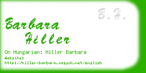 barbara hiller business card